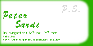peter sardi business card